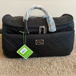 Vera Bradley Classic Black Duffel Roll Along  Bag - BRAND NEW!